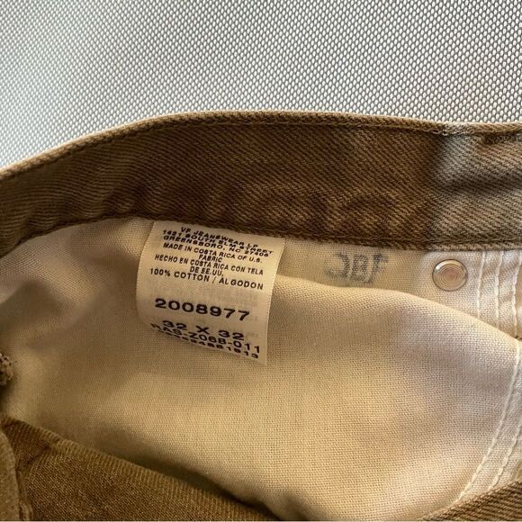 Vintage Lee Denim Jeans Regular Fit Beige Neutral Men’s Size 32x32 EUC - Picture 4 of 11